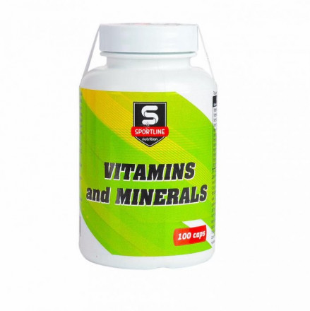 Витамины SportLine Vitamins and Minerals 100cap